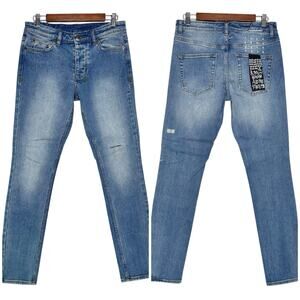 Ksubi | Men | Chitch Distressed Streetwear Slim Skinny Fit Denim Jeans | Size 30